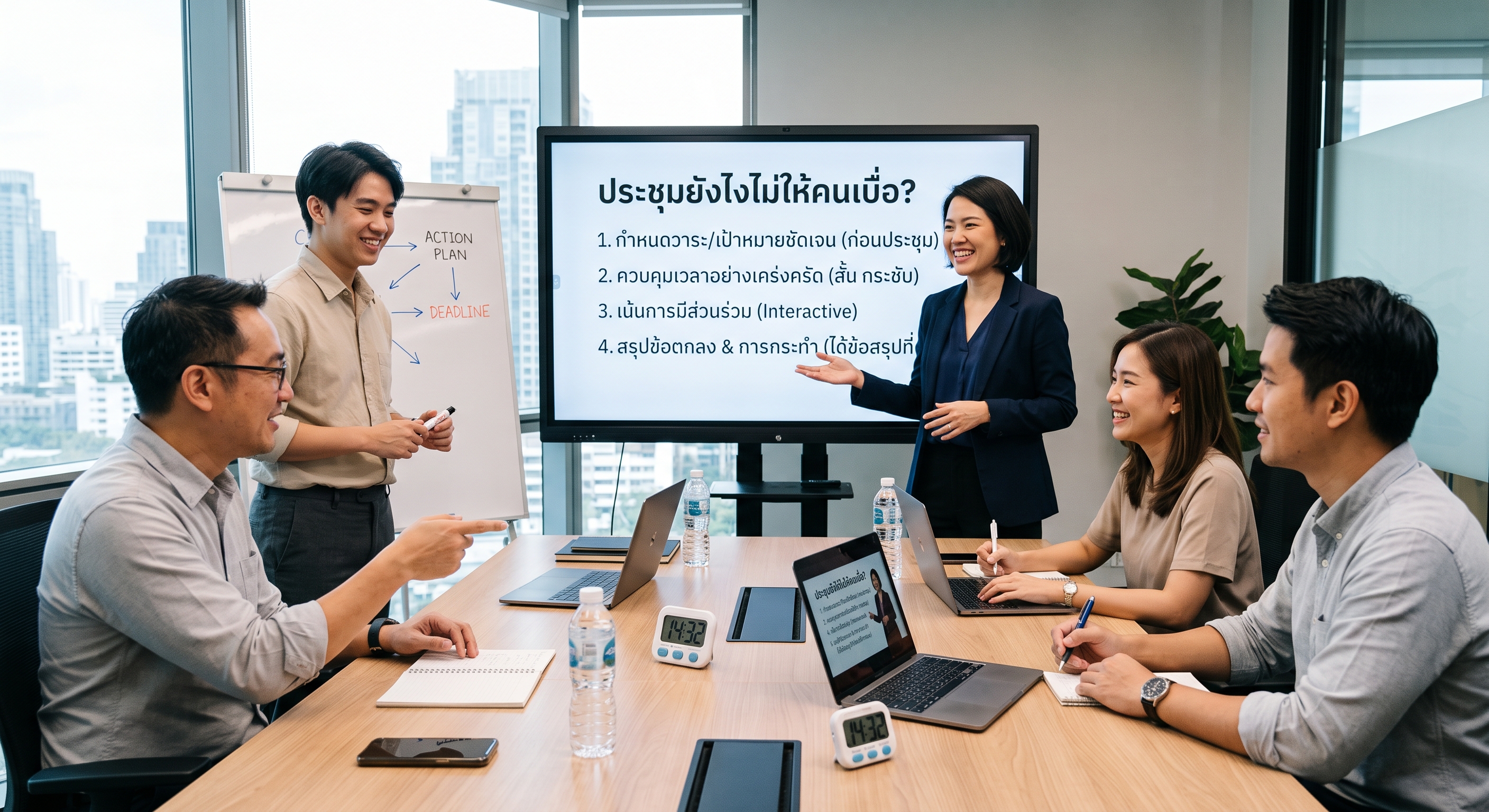 ประชุมยังไงไม่ให้คนเบื่อ! วิธีรันการประชุมสั้น กระชับ และได้ข้อสรุปที่ทุกคนพร้อมทำตาม