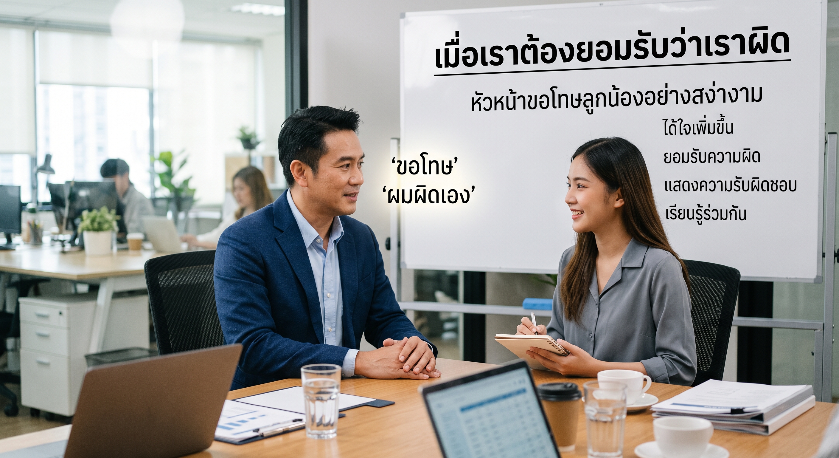 เมื่อเราต้องยอมรับว่าเราผิด! วิธีที่หัวหน้างานจะขอโทษลูกน้องอย่างสง่างาม และได้ใจเพิ่มขึ้น